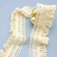 Dentelle brodée ERKOUMI, garniture en dentelle de coton crochetée exquise pour tablier de fête, décoration, emballage de boîte cadeau, sachet, fournitures de couture