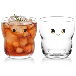 Vasos de Cóctel con Cara Sonriente de 300 ml, Vaso de Vidrio Transparente con Agarre, Lindo Vaso de Vidrio <span class=keywords><strong>Nico</strong></span> - Product Image 6