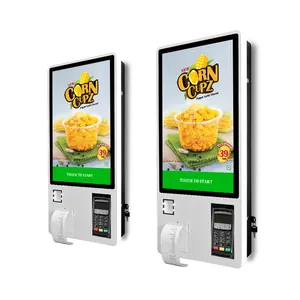 24 inch treo tường kiosk tự phục vụ nhà hàng cảm ứng màn hình kiosk cho thức ăn nhanh