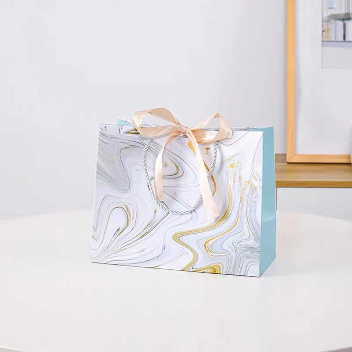 Luxury Ribbon Handle Boutique Shopping Packaging Customized Printed ...