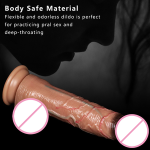 Dildo Grande de 9 Pulgadas <span class=keywords><strong>con</strong></span> <span class=keywords><strong>Venas</strong></span> Realistas, Consolador Grueso <span class=keywords><strong>con</strong></span> Correa y Ventosa, Juguetes Sexuales para Mujeres - Product Image 3