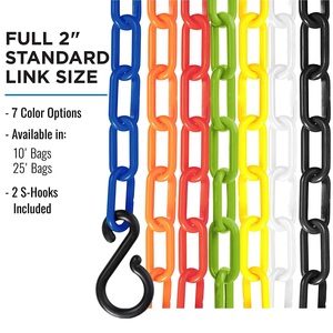 Factory Wholesale 3mm 6mm 8mm 10mm Conveyor <b>Belt</b> Link Head Barrier Plastic <b>Chain</b> for Traffic Cone - Product Image 4