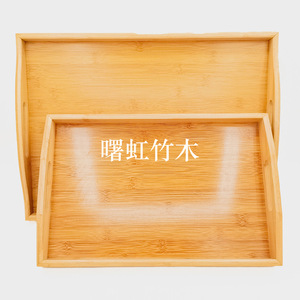 Plateau de service rectangulaire en bambou et bois Shuhong 45x33x5cm, style nordique, pour plateau à fruits - Product Image 2