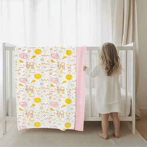Coperta per Neonati Tema Amore, Super Morbida in Maglia di <span class=keywords><strong>Visone</strong></span>, Doppio Lato con Puntini Minky, Coperta Sensoriale Calmante per Bambini, Quattro Stagioni CPC - Product Image 4