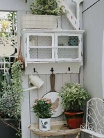 Armoire murale décorative en bois vieilli de style américain bon marché, rangement de jardin et décoration de café, armoire de rangement
