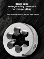 Alat Pembuat Ulir Pipa HSS Round Threading Die, NPT Pipe Die, Alat Pembuat Ulir Pipa Air 1/8"1/4" 1/2"3/4" 1" untuk Pembuatan Ulir Pipa