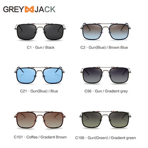 Lunettes de soleil unisexes Greyjack, monture en métal TR, lentilles TAC, protection UV400, type 3, pare-soleil, couleur marron, S31486 - Product Image 5