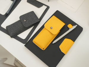 Porte-documents avec logo personnalisé, organiseur de <span class=keywords><strong>CV</strong></span>, porte-documents 3-en-1 avec accessoires magnétiques pour la maison et le bureau - Product Image 5