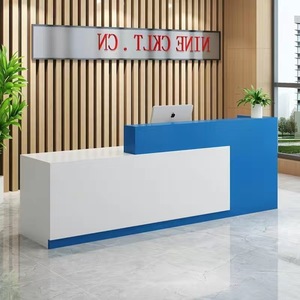 Comptoir de réception moderne pour bureau, comptoir à monnaie, bureau de réception commercial, bureau de réception en forme de L, <span class=keywords><strong>salon</strong></span> de beauté - Product Image 1