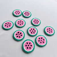 Décoration intérieure vente en gros de tapis de table décorations de table tasse mignonne tapis à la main poinçon aiguille sous-verres décoration du nouvel an