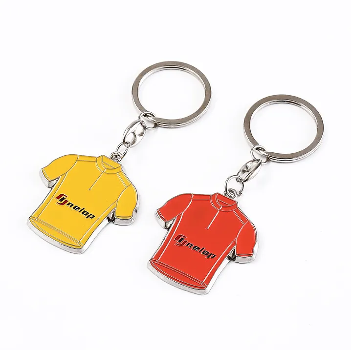 سلسلة مفاتيح معدنية من سبائك الزنك بمينا ترويجية مخصصة للشركات