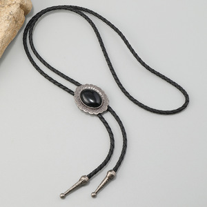 <span class=keywords><strong>Cravate</strong></span> pour hommes Vintage Western <span class=keywords><strong>Cowboy</strong></span> Bolo <span class=keywords><strong>Cravate</strong></span> pour hommes Pendentif géométrique Noir PU Cuir Corde <span class=keywords><strong>Cravate</strong></span> Femmes Collier Accessoires - Product Image 4