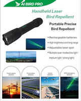 Répulsif laser portatif vert 1000 pour oiseaux, idéal pour aéroports, maisons, fermes et appartements