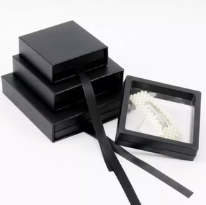 3D Clear PE Film Plastic Floating <b>Frame</b> <b>Acrylic</b> Medal Bangle Bracelet Jewelry Organizer Box Display Case Gift Packaging - Product Image 2