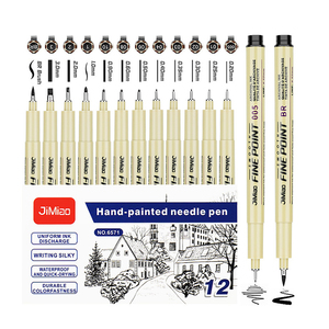 Set di <span class=keywords><strong>12</strong></span> Penne Nere a Punta Fine per Disegno, Inchiostro Archivabile Impermeabile, Penna a Ago per Artisti, Anime, Manga e Schizzi - Product Image 3