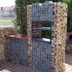 גביונים ממתכת מגולוונת 50x50x50 ס\"מ עם רשת 5x10 ס\"מ לגדרות בטיחות ועיצוב גינות בתים - Product Image 4