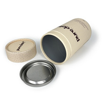 Boîtes en papier kraft hermétiques pour emballage de café, boîtes cadeaux, boîtes en papier pour capsules de café, boîtes en papier pour grains de café avec couvercle en étain