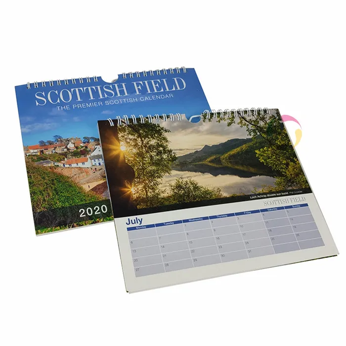Customized Cheap 2026 2027 12 Month 365 Days Planner Wire-o Bound Spiral Calendar Offset Paper Art Paper Film Lamination