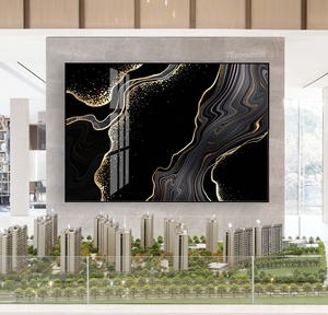 Dipinto Murale <span class=keywords><strong>per</strong></span> Soggiorno, Pittura Moderna in Cristallo e Porcellana, Opera d'Arte Astratta <span class=keywords><strong>per</strong></span> Hotel, Stampa Acrilica - Product Image 5