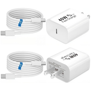 Adaptador para iPhone, Cargador Rápido USB C de 40W para iPhone 17/16/16 <span class=keywords><strong>Pro</strong></span>/16 <span class=keywords><strong>Pro</strong></span> <span class=keywords><strong>Max</strong></span>/15/15 Plus/15 <span class=keywords><strong>Pro</strong></span>/15 <span class=keywords><strong>Pro</strong></span> <span class=keywords><strong>Max</strong></span> - Product Image 1