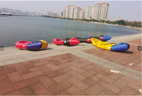 Kayak récréatif gonflable imperméable personnalisé avec sièges rembourrés en EVA Ocean Packrafts canoë-kayak pour la pêche en eau vive
