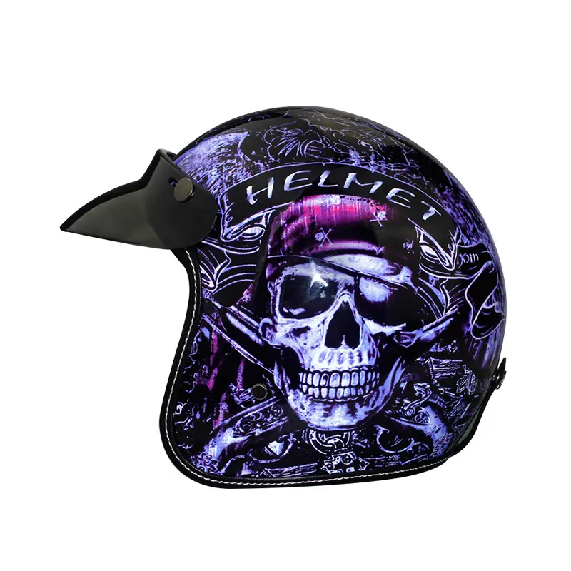 Mcheap мотоциклетные шлемы с открытым лицом, персонализированные спортивные мотоциклетные полушлемы