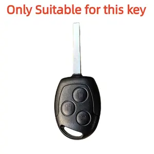 Pour <span class=keywords><strong>Ford</strong></span> Mondeo Focus Fusion <span class=keywords><strong>Fiesta</strong></span> Galaxy Transit <span class=keywords><strong>2008</strong></span> 2006 2007 Nouvelle Coque de <span class=keywords><strong>Clé</strong></span> de Voiture en Silicone à 3 Boutons Accessoires - Product Image 2