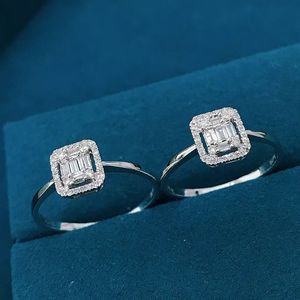 Bague de fiançailles en diamant 0,18 ctw, or blanc 18 carats, prix d'usine Xinfly, en stock - Product Image 3