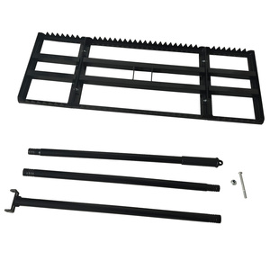 Râteau de nivellement de pelouse détachable en 3 sections VERTAK-A, niveleur de terre et de graines en acier double face avec bord dentelé - Product Image 4
