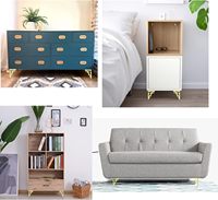 Eiserne Dreieckige Möbelbeine in Gold, 6 Zoll, Moderne Hochbelastbare Beine für Wohnzimmer, Esszimmer, Küche, Sofa, Schrank, Bett, Tragkraft 550 Pfund
