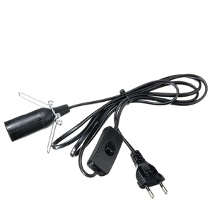 Himalayan Salt <strong>Lamp</strong> <strong>Cord</strong> <strong>With</strong> Dimmer Switch E14 <strong>Lamp</strong> Base Hanglamp Holder Light Bulbs <strong>Socket</strong> EU <strong>Plug</strong> 1.8m Power <strong>Cord</strong> Cable Black - Product Image 1