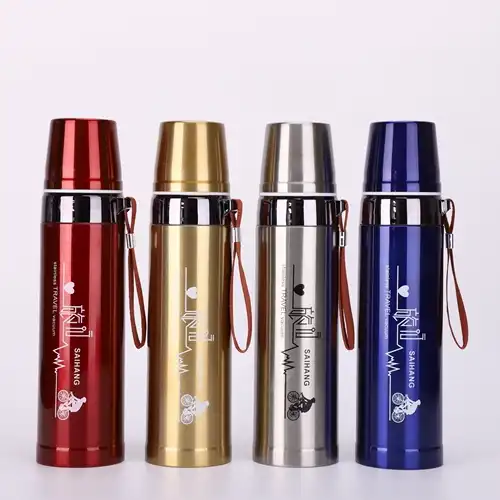 500ml Stainless Steel Vacuum Flasks Thermos with Mug Cup Bullet