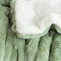 Couverture Polaire Douce et Solide Double Couche en Flanelle, Plaid Chaud et Épais en Velours Corail pour Lit Double, Couette pour Canapé et Divan Hiver