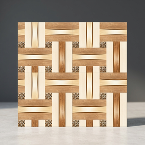 Azulejos de porcelana digital azul oscuro 400x400mm diseño de alto brillo para hospitales aplicación interior de acabado de madera pulida - Product Image 1
