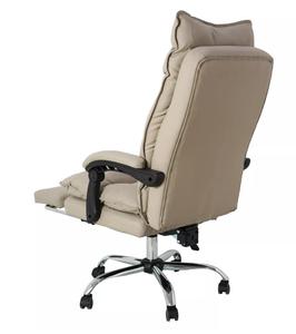 Silla moderna de gerente ejecutivo con cuero PU suave y tela, silla giratoria relajante para reuniones, reposapiés para silla de oficina con bloqueo - Product Image 5