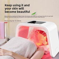 Appareil de rajeunissement cutané à photons lumière rouge-bleue pour salon, spectromètre de beauté domestique transfrontalier, pulvérisateur pliable ABS sept couleurs