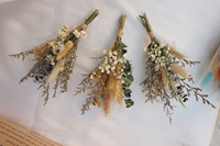 Boho Mini Set de Bouquets de Fleurs Séchées Petites Décorations de Table Boîte à Lettres Cadeaux pour Mariages Noël Pâques Saint Valentin