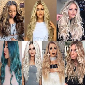 Peluca de Cabello Rizado para Mujer, Estilo Ondulado Grande con Degradado, Nueva, Personalizada, con Red de Sustentación en Forma de Rosa - Product Image 2