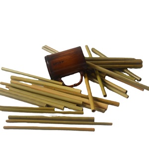 <b>Bamboo</b> Drinking <b>Straws</b> Round Solid Color Biodegradable For Milk Tea Beverage Stir Sticks Export Size ZX 03 - Product Image 5