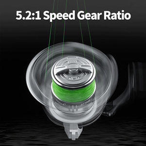 Moulinet de pêche à lancer série HT, <span class=keywords><strong>bobine</strong></span> en métal, poignée en aluminium CNC, rapport de transmission 5,2:1, 12+1 roulements à billes, eau salée, rivière, lac - Product Image 5