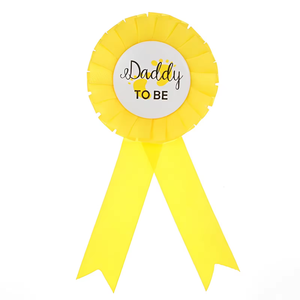 <span class=keywords><strong>Papa</strong></span> à être fer blanc Badge broche bébé douche nouveau <span class=keywords><strong>papa</strong></span> cadeaux sexe révèle fête bébé bricolage rose Rosette bouton bébé célébration - Product Image 4