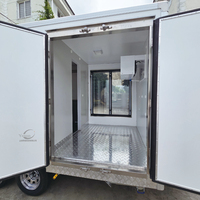 Maßgefertigter Strand-Mobiler Bar- und Essensanhänger Voll Ausgestatteter Mobiler Kaffee-, Eis- und Fast-Food-Truck Zweizonen-Essensanhänger