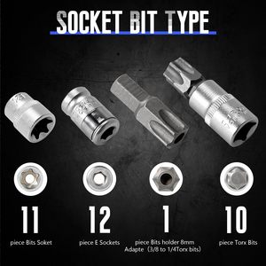 <span class=keywords><strong>34</strong></span> Mảnh OEM Tự Làm Ổ Cắm Ổ Đĩa Thiết Lập 1/4 3/8 Ổ Đĩa Kích Thước Bền Cơ Khí Công Cụ Thiết Lập Cho Ô Tô Sửa Chữa - Product Image 4