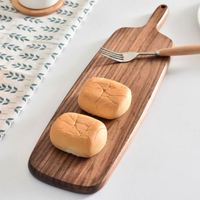 Duurzaam, vierkant snijplank van walnoot met handvat, klein, UV-bedrukt, voor brood, groenten & kaas