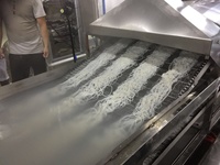 Machine automatique de fabrication de nouilles de riz instantanées/ligne de production industrielle de nouilles de riz instantanées fraîches