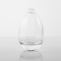 Flacon de parfum de luxe, nouveau design, couleur translucide, 50 ml, flacon de parfum unique en forme de dôme, atomiseur rond vide avec bouchon