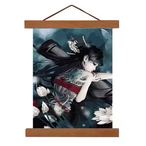Affiche murale magnétique avec cadre en bois, design personnalisé, bannière suspendue style bohème pour chambre à coucher - Product Image 3