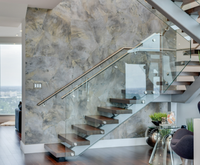 VIKO Moderne Led En Bois Escaliers Mono Stringer Escalier