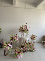 Nouveau design de chemin de fleurs rose pour l'allée de mariage, pour la décoration de mariage