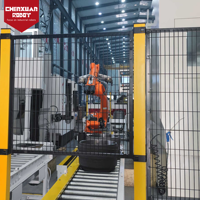 Ligne de production robotisée efficace pour tambours de frein, robot de manutention sur rail pour l'automatisation de l'usinage CNC des tambours de frein automobiles